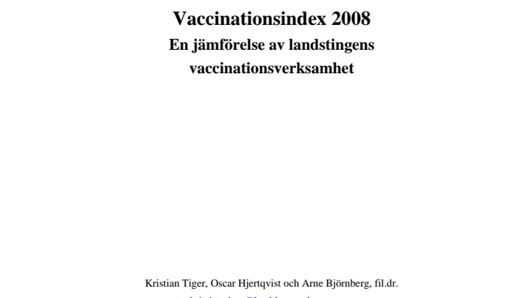 Vaccinationsindex 2008