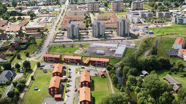 Gekås hyresrätter byggs på Monarkivägen i Falkenberg.