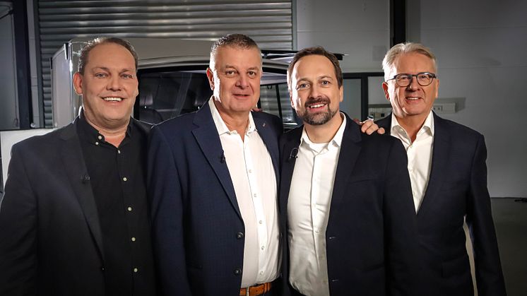 The brains behind ElectricBrands: (from left to right) Founder Ralf Haller, CMRO Tom Anliker, CEO Martin Henne and Chairman of the Supervisory Board Ulrich Walker. Photo: ElectricBrands