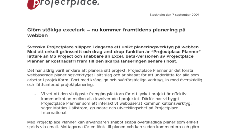 Glöm stökiga excelark - nu kommer framtidens planering på webben 