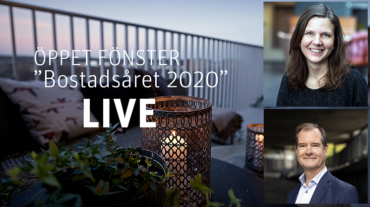 Elin Olsson och Mårten Lilja summerar bostadsåret 2020 live på Facebook