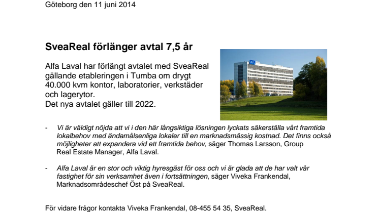 SveaReal förlänger avtal 7,5 år