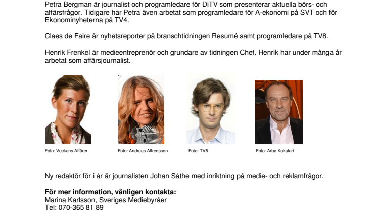 StockholmMediaWeek 2009: Journalistkvartett bildar dreamteam 