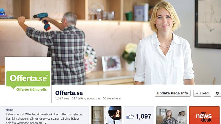 Offerta öppnar kundservice på Facebook