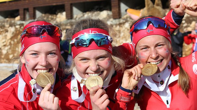 Norsk stafettgull i junior-VM!