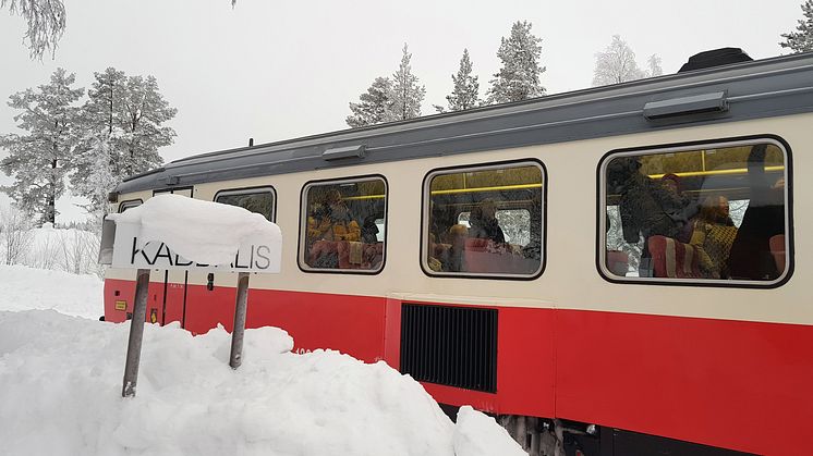Resenärerna bor i Kåbdalis, Blåfjell Stugby under veckan. Foto: Eva Palmgren