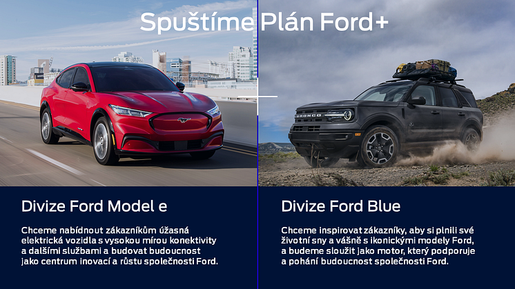 Ford urychluje svoji proměnu. Zakládá samostatné automobilové společnosti s cílem podpořit velkosériovou výrobu elektromobilů, posílit operace a zvýšit hodnotu pro akcionáře