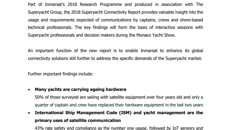 Inmarsat offers new insight into on-board satellite communications
