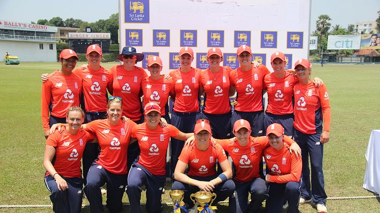 The team celebrate their T20I clean-sweep. 