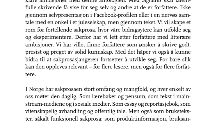 Forord fra "Signatur" av Knut Olav Åmås