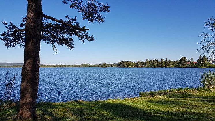 Här intill badplatsen i Norsjö kommer en ny grillplats att färdigställas i juni.