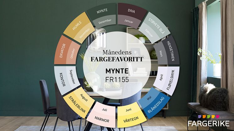 I desember er Mynte Fargerikes fargefavoritt.