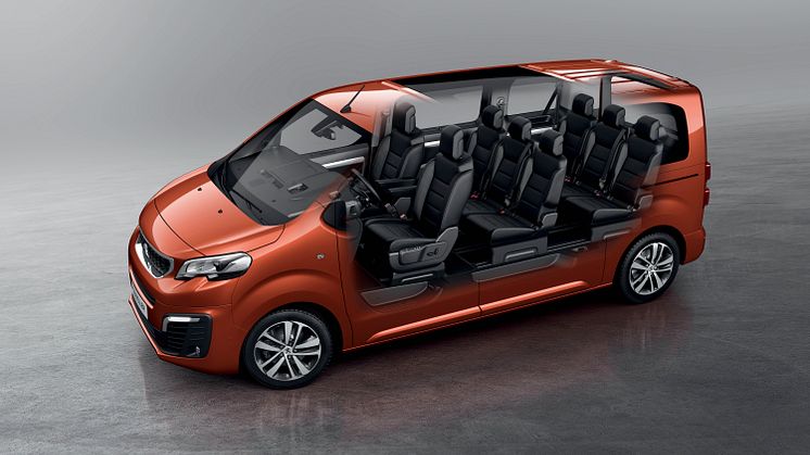 Nya Peugeot Traveller bjuder in till en lyxig reseupplevelse