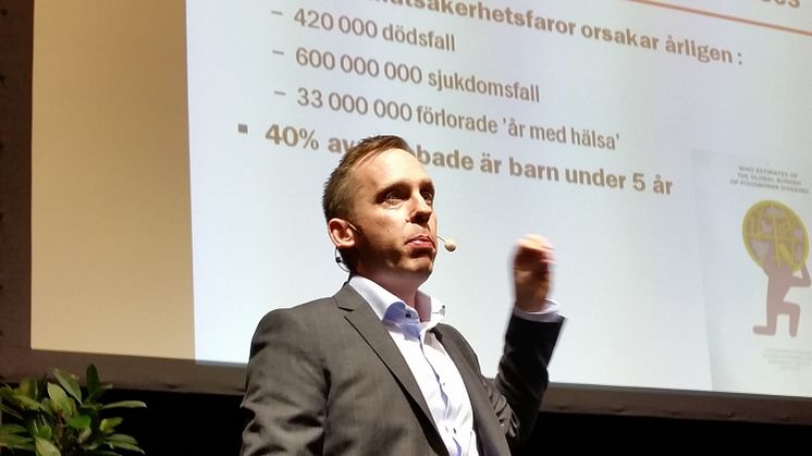 Rikard Hellqvist talar om riskhantering på Food Chain Nordic