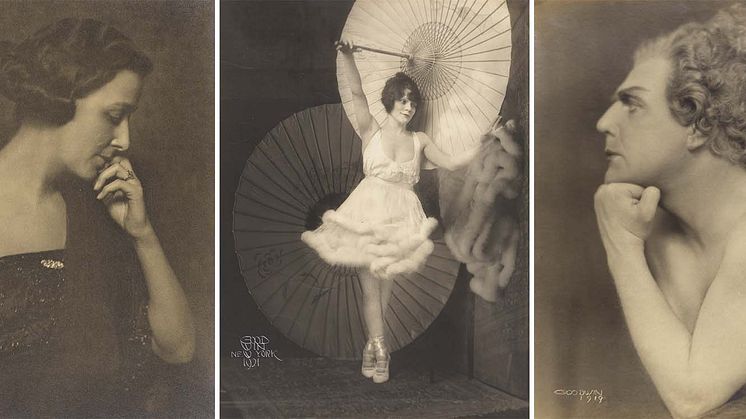 Henry B. Goodwin, portraits of Jeanne de Tramcourt, Bird Millman and Anders de Wahl. Photo: Cecilia Heisser/Nationalmuseum. 