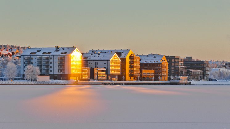 Vintervy över Östersund. Foto: Östersundspulsen/Roger Strandberg