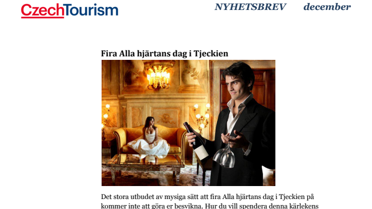 Nyhetsbrev - December 2013 - CzechTourism Scandinavia and Finland