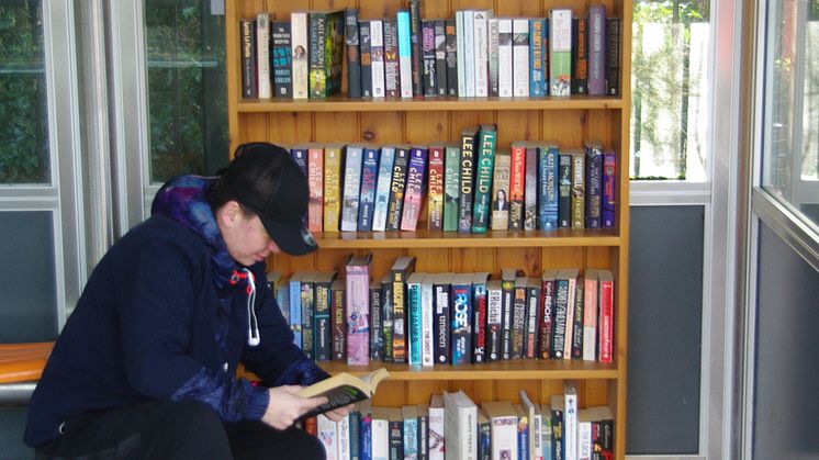 The new library is located in the waiting area off platform one at Berkswell station