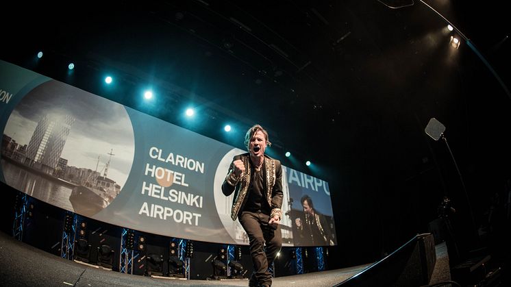 Petter Stordalen avholder Nordic Choice Tour i Helsinki. Foto: Nordic Choice Hotels