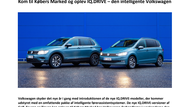 Kom til Købers Marked og oplev IQ.DRIVE – den intelligente Volkswagen