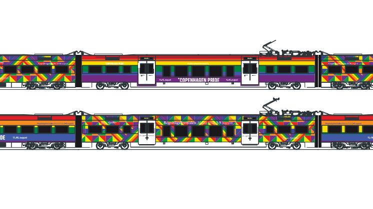 Skånetrafiken kör tåg i regnbågens färger