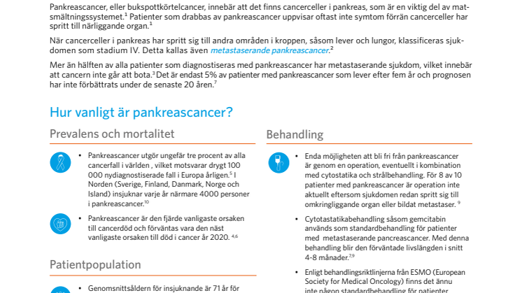 Fakta om pankreascancer i Norden 