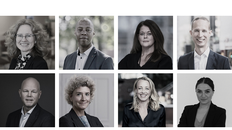 Högst upp, från vänster:  Christina Herthnek, foto: Carl Johansson, Pascal Tshibanda, Caroline Thunved, André Assarsson. Längst ner, från vänster: Marcus Thomasfolk, foto Peter Cederling, Viveka Hirdman-Ryrberg, Jenny Fridh Foto: Henrik Mill, Roshana