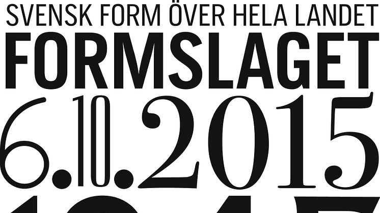 Svensk Form 170 år – möt årets alla Formbärare 2015