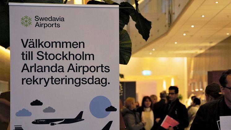 En välbesökt och givande rekryteringsdag hölls på Stockholm Arlanda Airport den 30 januari. Foto: Swedavia