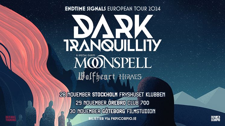 Dark Tranquillity släpper nytt och åker på turné – spelar i Stockholm, Göteborg och Örebro!