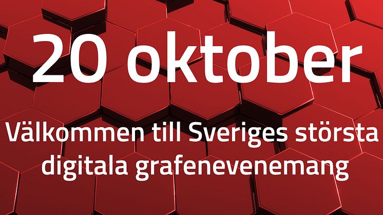 Den 20 oktober presenteras rykande färska resultat från svensk grafenbransch under den digitala konferensen Svenskt Grafenforum.