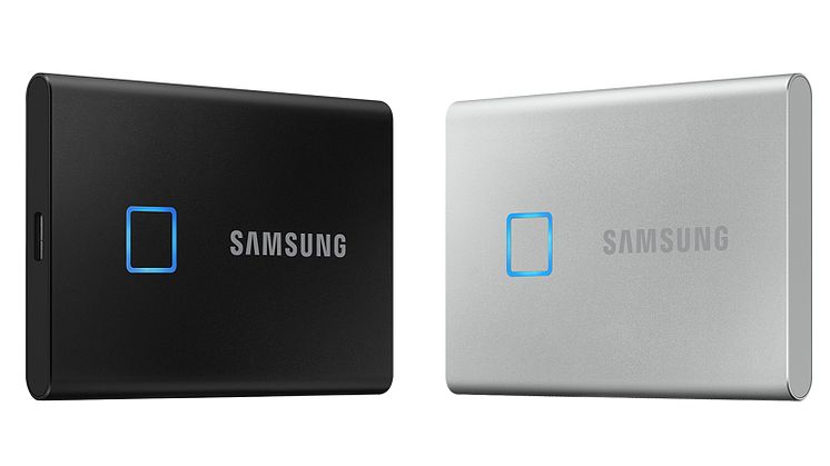 Samsung lanserer Portable SSD T7 Touch – den nye standarden innen hastighet og sikkerhet for eksterne lagringsenheter