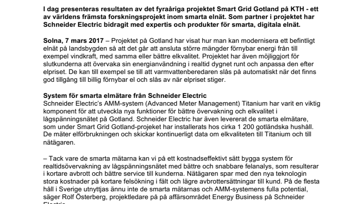 Nu har Gotland ett av världens smartaste elnät