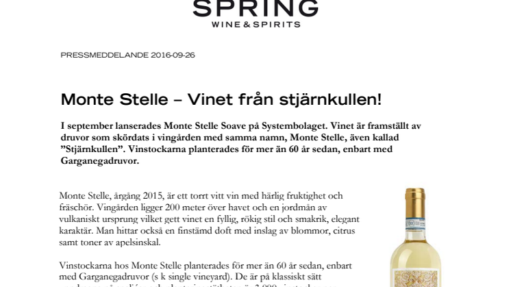 Monte Stelle – Vinet från stjärnkullen!