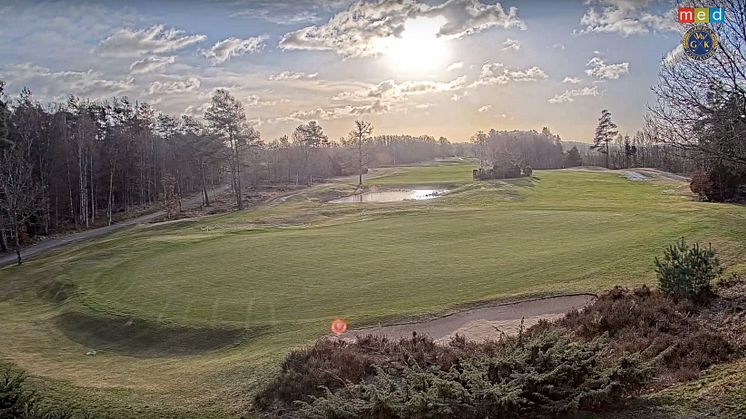 Vy från green på hål 18, Varberg GK