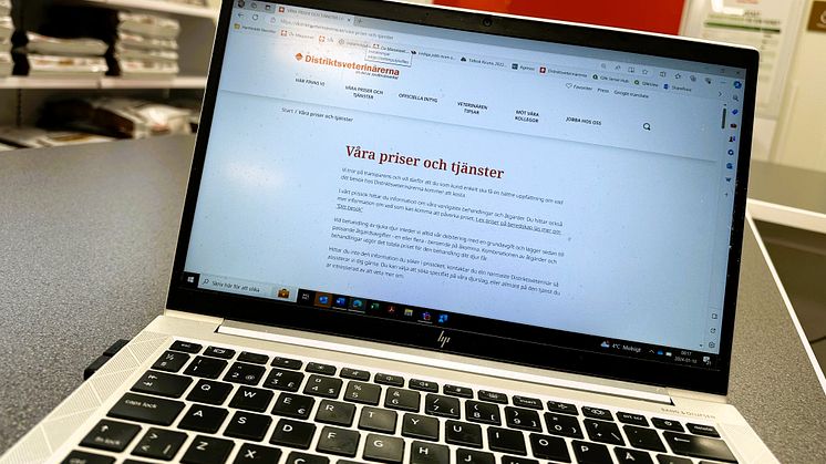 Ny prislista för 2024 – fortsatt fokus på att djurägare ska kunna ta ställning till kostnader i förväg