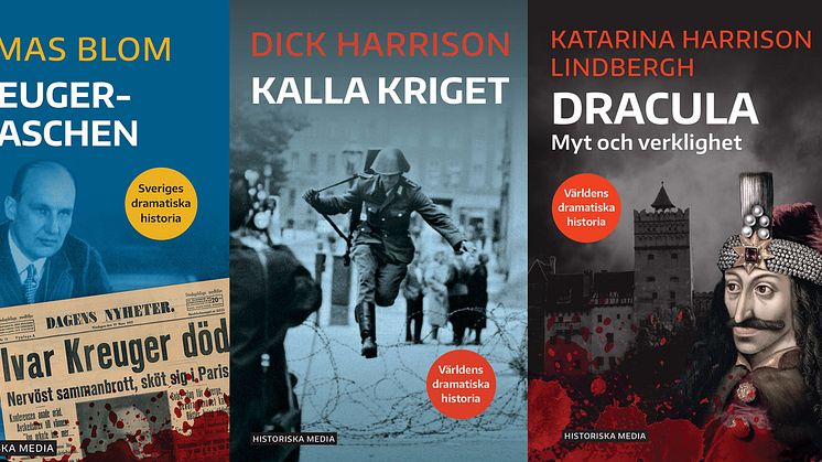 Historia för alla! Tre nya, spännande titlar i Historiska Medias populära seriesatsning