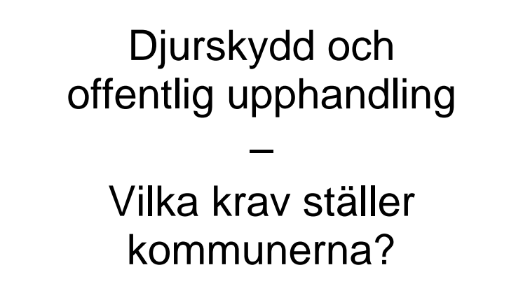 Kartläggning av Sveriges kommuners upphandling av kött 2018