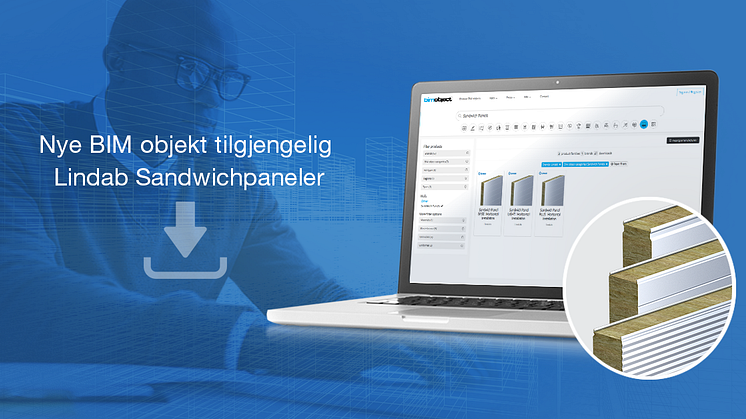 Lindabs sandwichpaneler tilgjengelige som BIM-objekt