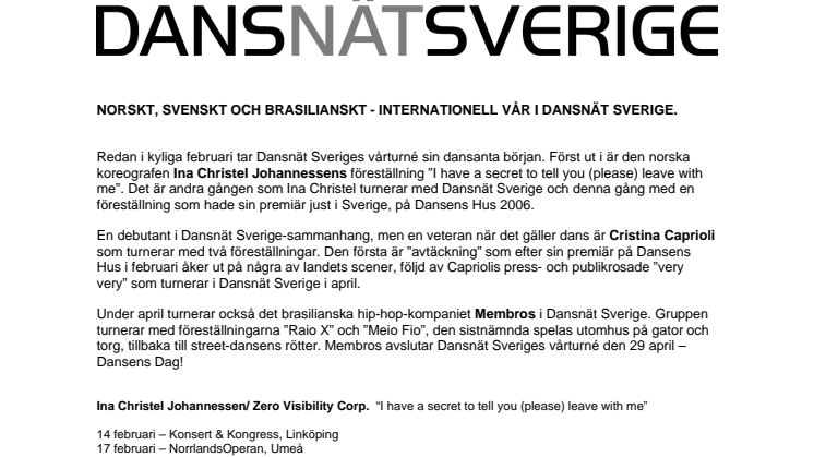 Dansnät Sveriges vårturné 2008