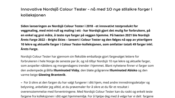 Innovative Nordsjö Colour Tester - nå med 10 nye stilsikre farger i kolleksjonen_NO.pdf
