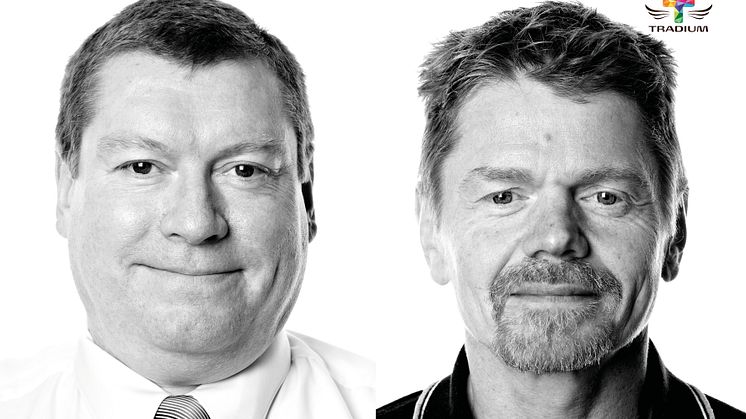 Michael Stenholm Paulsen (tv.) kan fejre 40-års jubilæum i statens tjeneste, mens Christian Johansen (th.) har 25-års jubilæum på Tradium.