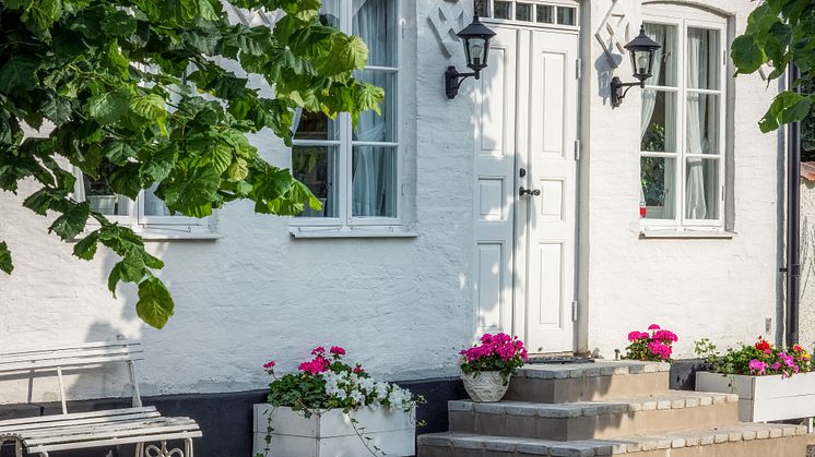 Villapriserna i Stor-Malmö har ökat 6,2 procent på tre månader. Bilden visar en husfasad i Skanör i Vellinge kommun.