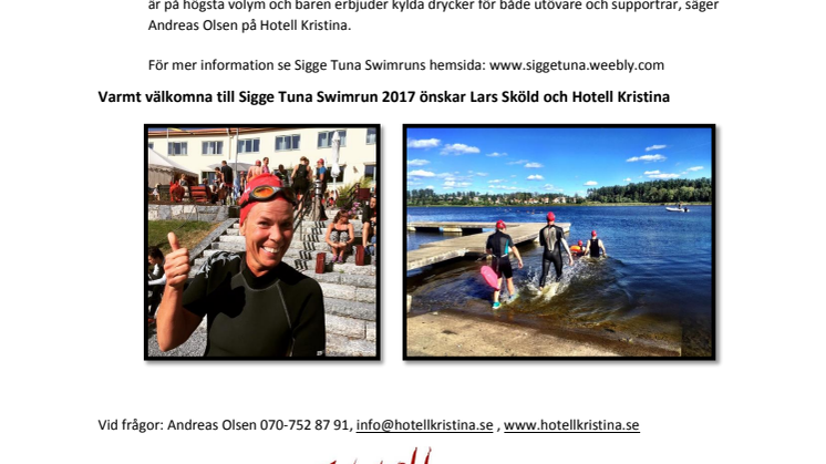 Sigge Tuna Swimrun 26 augusti 2017