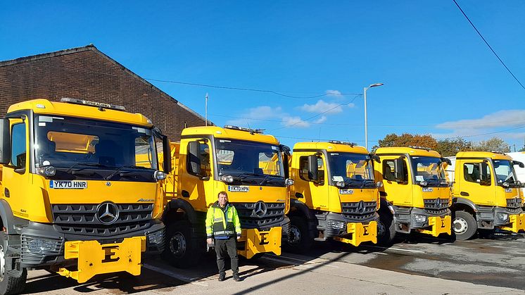 Cllr Alan Quinn with the gritters.