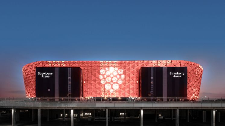 Visionsbild över Strawberry Arena. Foto: baraBild