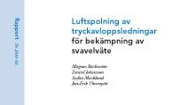 Rapport: Luftspolning av tryckavloppsledningar för bekämpning av svavelväte (ledning)