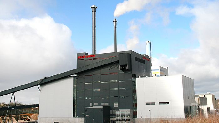 Energiminister Ibrahim Baylan inviger Växjö Energis nya kraftvärmeverk Sandvik 3