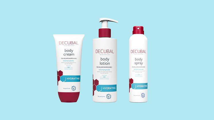 Nyhet! Decubal Hydrating Body – kräm, lotion och spray för en snabb och långvarig återfuktande effekt