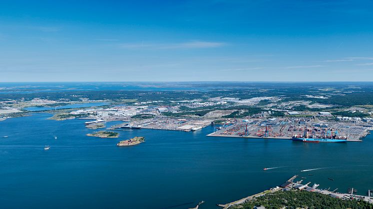 Göteborgs hamn ska växa i väst för att öka hamnens konkurrenskraft. Bild: Göteborgs Hamn AB.